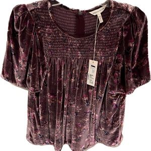 Rebecca Taylor Velvet Blouse